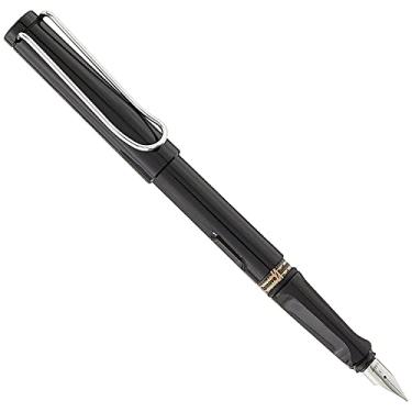 Imagem de Lamy Caneta-tinteiro Safari (19F) preta + 5 cartuchos de tinta preta, (modelo: L19BKF)