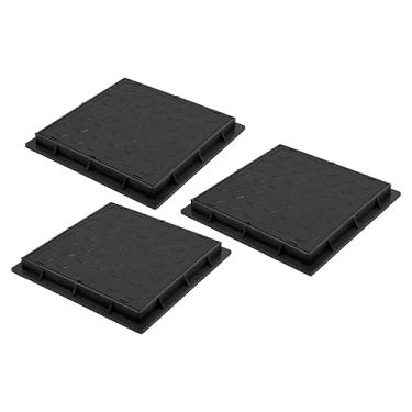 Imagem de Kit 3 Tampa Tampão Caixa Inspeção Esgoto Caixa De Passagem 40x40 Roma