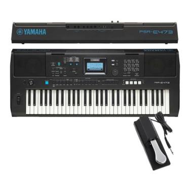 Imagem de Teclado Yamaha Psr E473 5/8 + Pedal Cherub + Fonte Bivolt - Yamaha / C