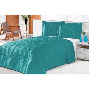 Imagem de Cobre Leito Pratic Rosas Queen 3 Pecas - Azul Sky