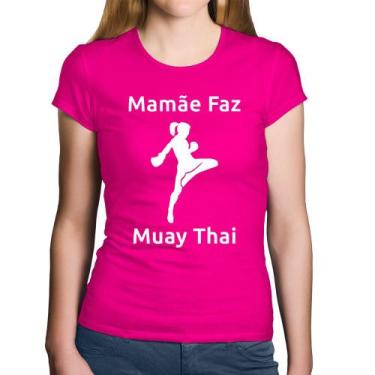 Imagem de Baby Look Algodão Mamãe Faz Muay Thai - Foca Na Moda