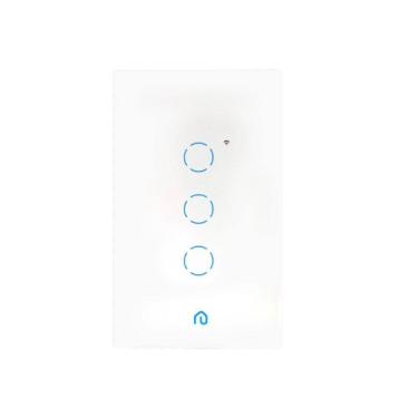 Imagem de Interruptor Inteligente 3 Botões Touch Wi-Fi App Alexa Vidro