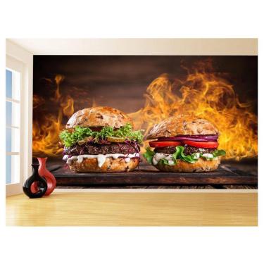 Imagem de Papel De Parede 3D Alimentos Lanches Artesanais 3,5M Al420