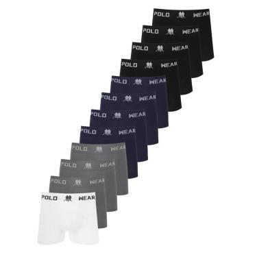 Imagem de 12 Cuecas Masculinas Box Microfibra Polo Wear