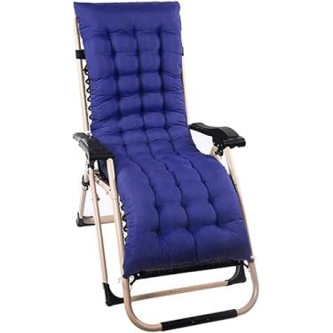 Imagem de Almofada para espreguiçadeira interna e externa, almofada para chaise longue, almofada de assento antiderrapante, móveis, pátio, assento alto, cadeira, banco de balanço /699 (Size : Blue)