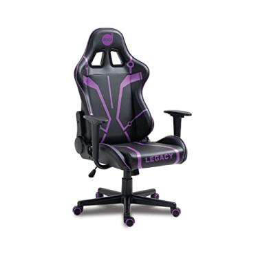 Imagem de Dazz Cadeira Gamer Legacy Series, Moderno, Preto/Roxo, Base Estrela, Rodas de Nylon Reforçadas, Aço e PVC, 100kg, Poltronas Gamer, Jogos