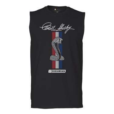 Imagem de Camiseta masculina com logotipo Shelby Cobra American Legendary Muscle Car Racing Mustang GT500 Performance Powered by Ford, Preto, P