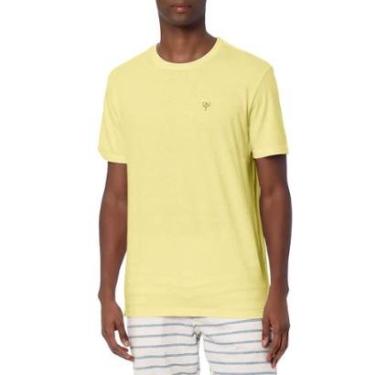 Imagem de Camiseta Calvin Klein Jeans Masculina Light Omega Logo Amarelo Claro-Masculino