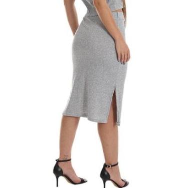 Imagem de Saia Midi Tubinho com Fenda Verão-Feminino