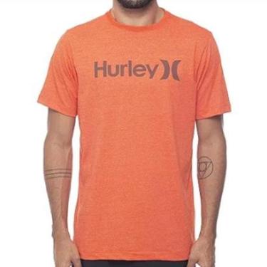 Imagem de Camiseta Hurley Silk O E O Solid Mescla Vermelho-Masculino