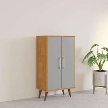 Imagem de Armário Multiuso 2 Portas Lincon Yescasa Nature/Cinza