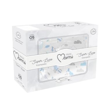 Imagem de Papi Textil Fralda Super Luxo Mami c/Bainha Estampada 70x70cm Caixa Contém 05 Un