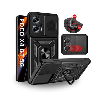 Imagem de Capa Capinha Armor Anti Choque Ring Luxo Para Poco X4 GT 5G (Tela 6.6) + Anel Giratório + Proteção De Câmera - Proteção Militar