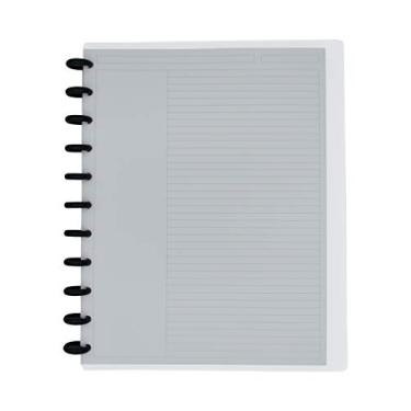 Imagem de Notebook com disco de onze discos, letra ou tamanho júnior, capa de poliéster de 1 mm, papel pesado, com grelha de pontos ou folhas com pauta margem - Compatível com Circa, Arco, TUL, Translucent, Letter