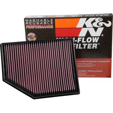Imagem de K&N Filtro de ar do motor: Alto desempenho, Premium, lavável, filtro de substituição: Serve para Volvo 2015-2019 (V40 Cross Country, V40), 33-3055