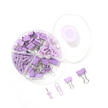Imagem de Clipes de Papel Macaron Conjuntos de Alfinetes para Organizador de Documentos Escolares de Escritório, Clipes de 15 Mm X 13, Clipes de 19 Mm X 7, Clipes de Papel X 25, Alfinetes
