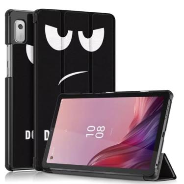 Imagem de Capa magnética de couro para tablet Lenovo Tab M9 2023 TB310FU TB310XC 9 polegadas PU suporte triplo coque + filme + caneta (DYJ, Tab M9 2023 22.9 cm)