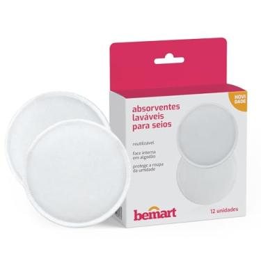 Imagem de Absorvente Seios Lavável Protetor Amamentação Algodão - 12 Un
