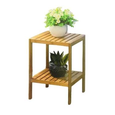 Imagem de Mesa Estante Organizadora de Bambu 2 Andares Gourmet - Clink, Pequeno