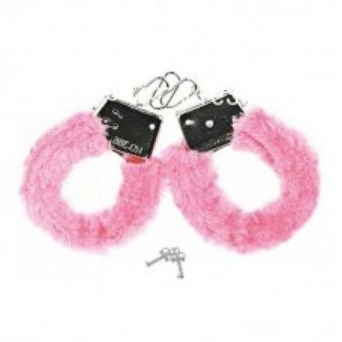 Imagem de Algemas de Metal com Pelúcia Linha Hand Cuffs - Rosa - Sexy Import