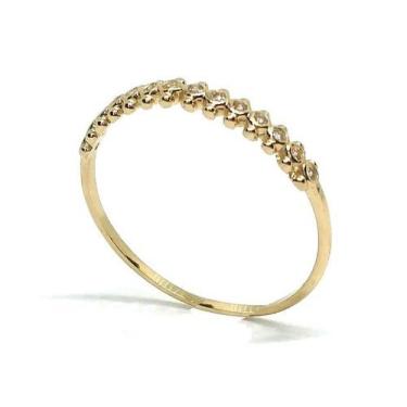 Imagem de Anel de Ouro 18k Meia aliança - Elegancy Joias, 11