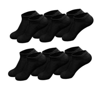 Imagem de Kit Com 6 Meias De Algodão QLC Sport M3 Cano Curto - Preto
