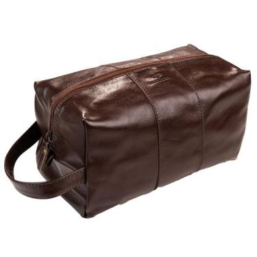 Imagem de Necessaire Sevilla Com Alça Em Couro Bovino Com Forro Impermeável Femi