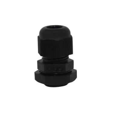 Imagem de Prensa Cabo Preta PG9 Metaltex, Preto