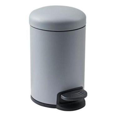 Imagem de Lixeira De Piso 3 Litros Aco 28x16x16cm Cinza Claro Banheiro - Sensea,