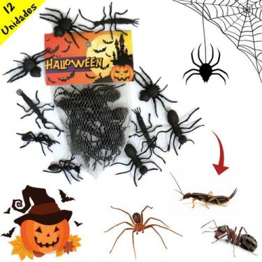 Imagem de Brinquedo Aranhas De Borracha Pegadinha Com Amigos 12 Un - Brasilflex