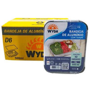 Imagem de Embalagem de Alumínio D6 500 Ml 100 Unidades Wyda