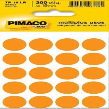 Imagem de Etiqueta TP-19 Laranja Com 200 Unidades Pimaco