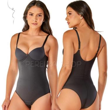 Imagem de Body Bory Cinta Modeladora Média Forte Compressão Com Bojo 1601 - Vi L