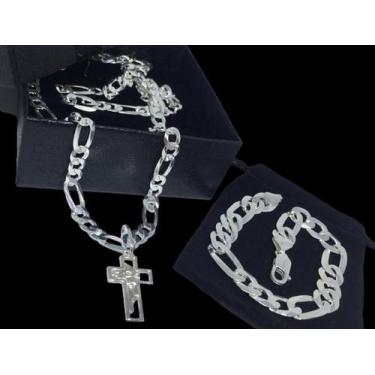 Imagem de Conjunto 3x1 - 70cm 7mm I Prata 925 - realeza925