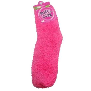 Imagem de Meia Pelúcia Feminino Inverno lisa Quentinha Proteção Frio - HHW, Pink