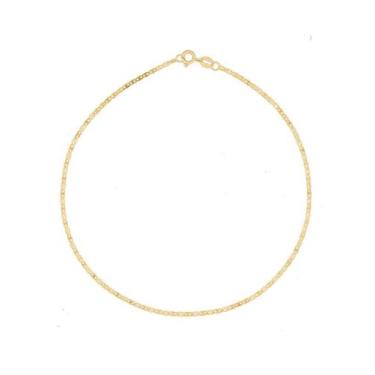 Imagem de Tornozeleira Feminina 24cm Piastrine Em Ouro 18k 750 - DG Presentes