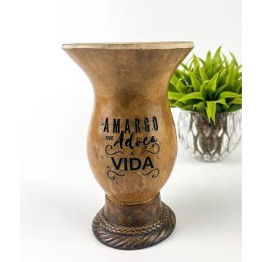Imagem de Cuia de Porongo Com Pé de Resina - Amargo Que Adoça A Vida - Encanto L