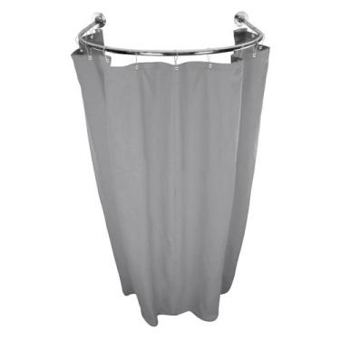 Imagem de Cortina Provador Arco 70x70 E 90x90 Blackout Cinza - LM Detona