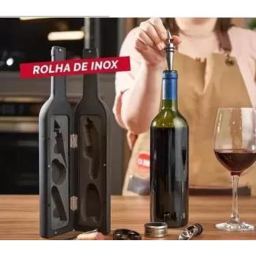 Imagem de Kit abridor de garrafa de vinho 6 peças - Clink