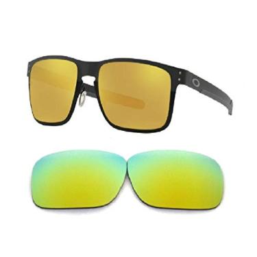 Imagem de Lentes de substituição Galaxy para Oakley Holbrook Metal OO4123 (não Holbrook normal) Polarizadas 100% UVAB, Dourado, regular