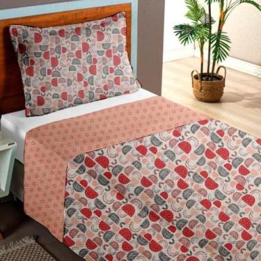 Imagem de Colcha Cobre Leito Teen & Kids Roll Solteiro - Eurotéxtil, Rosa