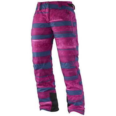 Imagem de Salomon Calça Iceglory Feminina, Azul Abyss/Roxo Místico, Médio/Regular