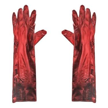Imagem de Luva Longa Metalizada para Fantasias - Extra Festas, Vermelho