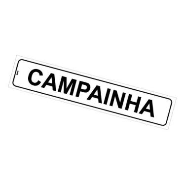 Imagem de Placa de Sinalização Campainha: Entregador 5x25 cm, Poliestireno (PS) 
