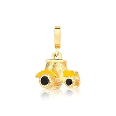 Imagem de Berloque Trator Esmaltado Revestido em Ouro - VL Accessoires, Amarelo