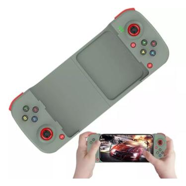 Imagem de Controle Gamepad Sem Fio Bluetooth para Smartphone Android e iPhone, Recarregável via USB, Joystick Ergonômico, (VERDE)