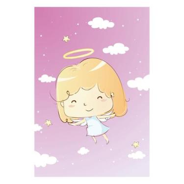 Imagem de Placa Decorativa Santo Anjo Menina 30x40cm - Quartinhos