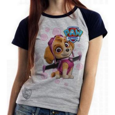 Imagem de Baby look blusa feminina ou Camiseta unissex  Patrulha Canina Skye - E
