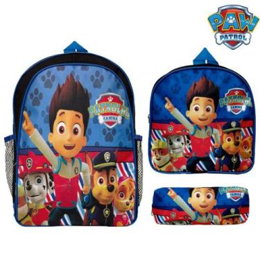 Imagem de Kit Mochila Infantil Escolar Costas Menino Patrulha Canina - TOYS 2U