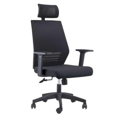 Imagem de Cadeira de Escritório Diretor Giratória Braga Preta - Rivatti